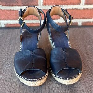 Clarks Elegant Blue Petra Espadrille Sandals